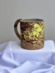 Swim Babe Mug in Chartreuse Flowers