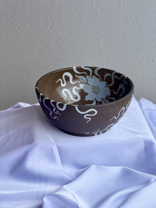 Dark Flower Bowl in Blue