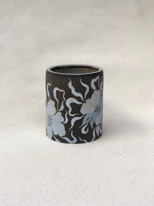 Dark Flower Cup in Blue