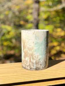 Raku Ghost Floral Vase