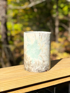 Raku Ghost Floral Vase