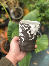 Dark Forest Hand Built Cup in White