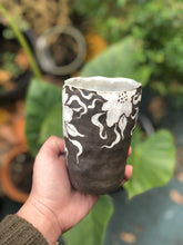 Dark Forest Hand Built Cup in White