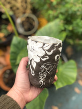 Dark Forest Hand Built Cup in White