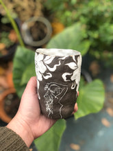 Dark Forest Hand Built Cup in White