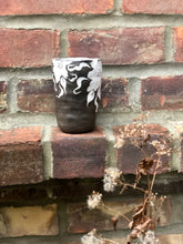 Dark Forest Hand Built Cup in White