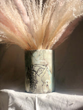 Raku Ghost Floral Vase