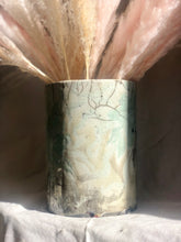 Raku Ghost Floral Vase