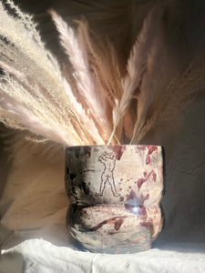 Raku Wavy Boys Vase