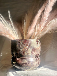 Raku Wavy Boys Vase