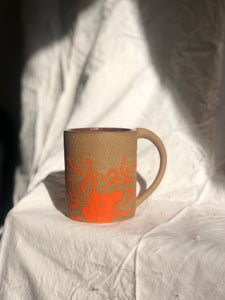 Orange Flower Mug