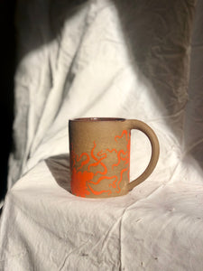 Orange Flower Mug