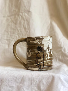 Desert Dreaming White Flower Mug